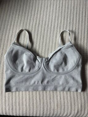 aerie Light Gray Underwire Bralette